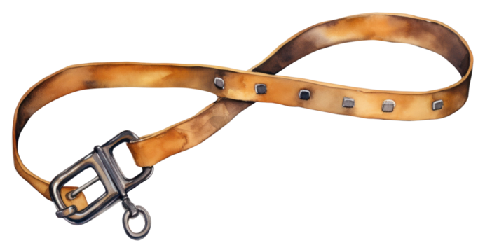 PNG leather belt, fashion accessory, transparent background