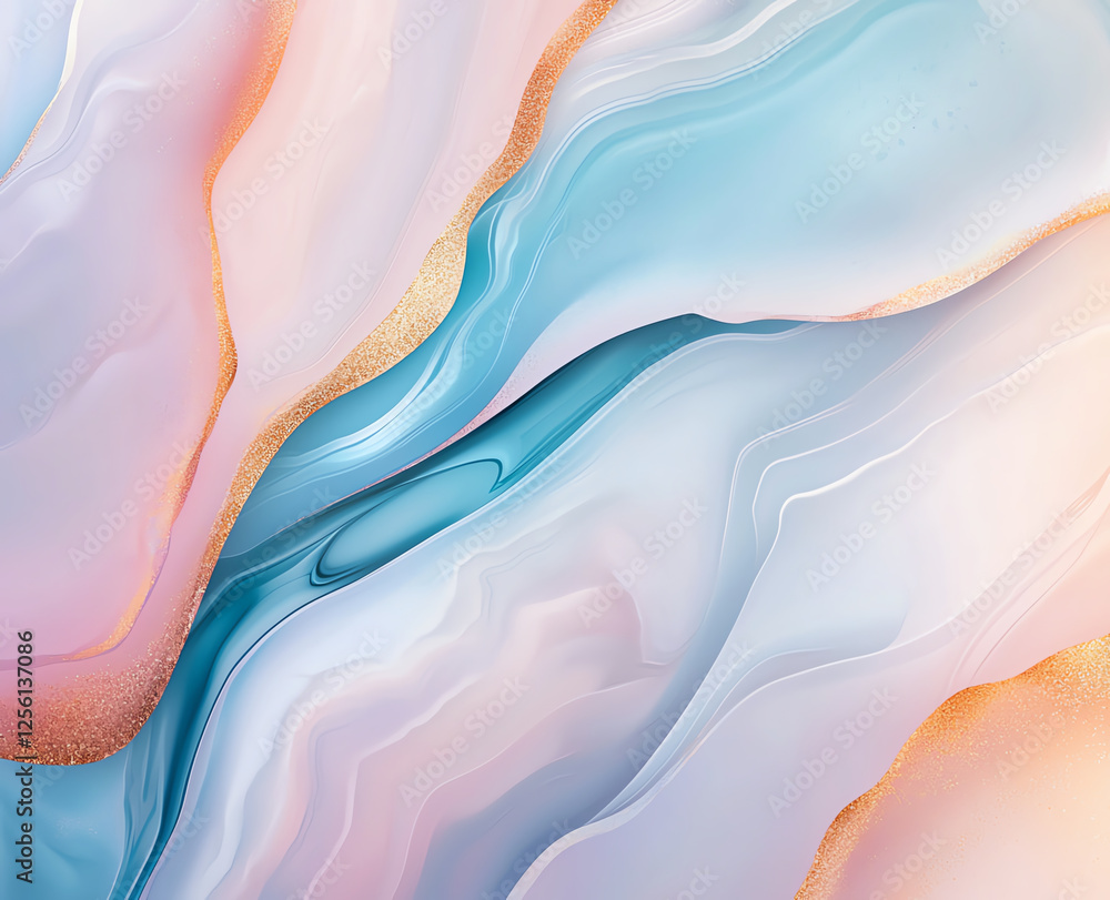 Poster abstract background with colorful agate patterns, featuring soft pastel hues and flowing lines. desi
