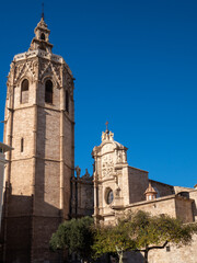 Spain Valencia city landscape buildings, catadral, churc, towers