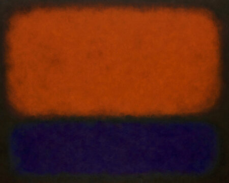 Abstract oil painting in rothko style minimalism color field
