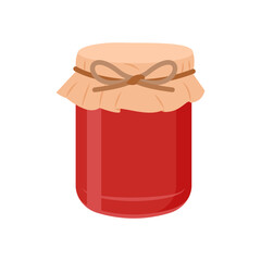 Jam Jar, Kitchen Vector Illustration Isolated