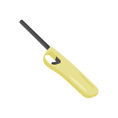Gas Lighter, Kitchen Vector Illustration Isolated