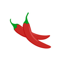 Red Chillies, Kitchen Vector Illustration Isolated