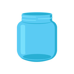 Glass Jar, Kitchen Vector Illustration Isolated