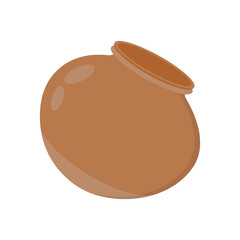 Clay Pot, Kitchen Vector Illustration Isolated