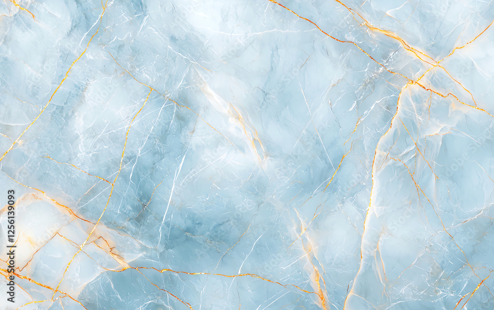 Poster abstract blue marble texture background with golden veins, creating serene and elegant atmosphere. p