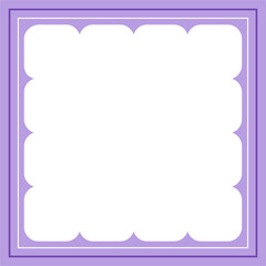 Violet and white background color with stripe line shape. Suitable for social media post and web internet ads. Template layout. Frame, boarder for text, picture, advertisement. Empty space.