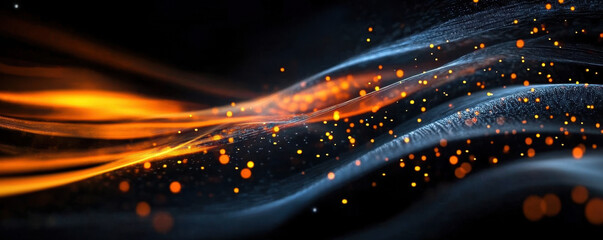 Digital background perfect for tech processes, neural networks, artificial intelligence, data transfer and encryption, digital archives, sound and graphic presentations, science, education, etc