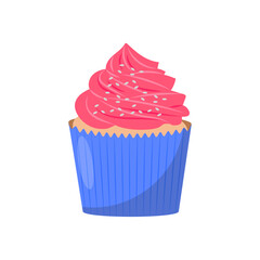 Cupcake, Sweets Vector Illustration Isolated