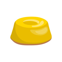 Quindim, Sweets Vector Illustration Isolated