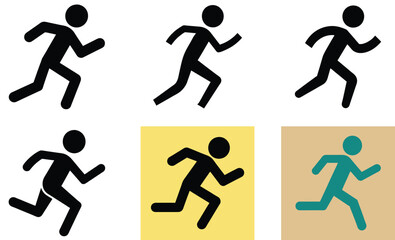 Simple Running Icon – Person in Motion Symbol