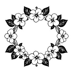 Fototapeta premium Floral Wreath of White Flowers
