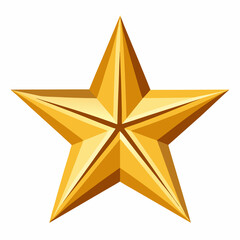 gold star isolated on white