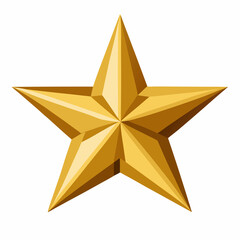gold star isolated on white