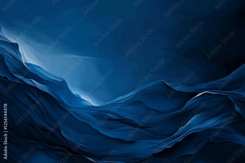 Poster rippling waves of tranquility with soft light and gradient hues. generative ai