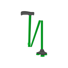 Hurricane, Walking, Stick, Disability Vector Illustration Isolated