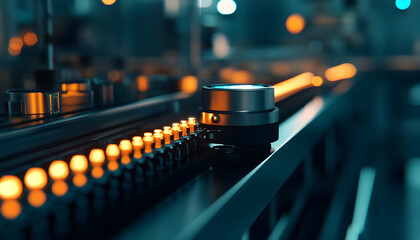 Automated quality control sensors checking products on a line