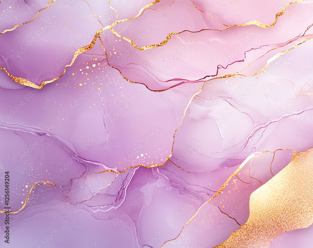Poster elegant pink and gold abstract background with fluid shapes and textures, featuring soft gradients a