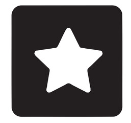 Obraz premium Square black star vector icon.