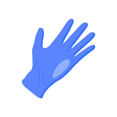 Medical Gloves, Medicine Flat Vector Illustration - Isolated