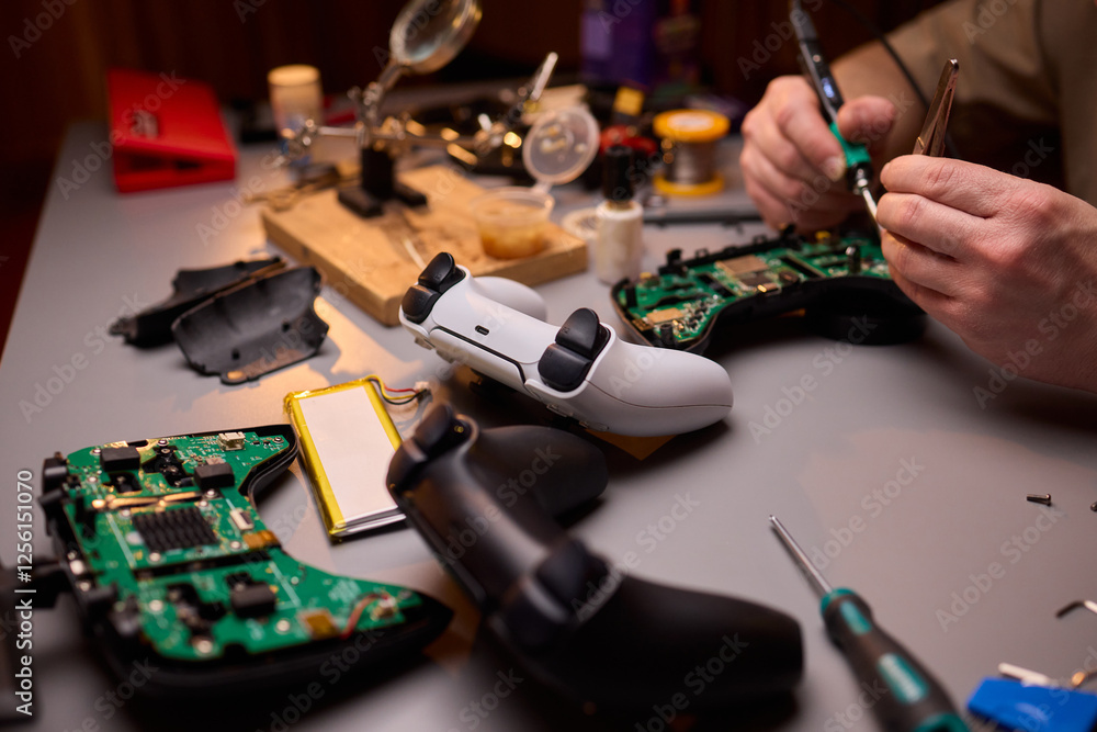 Poster engaging in diy electronics repair and modification projects right at home easily
