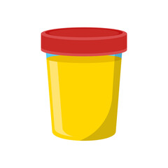 Urine Sample, Medicine Flat Vector Illustration - Isolated