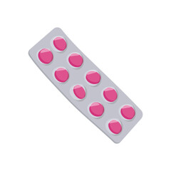 Tablets Blister, Medicine Flat Vector Illustration - Isolated
