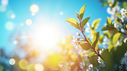 Obraz premium The earth is alive, buzzing with the activity of bees and butterflies, which flit from flower to flower, gathering nectar.