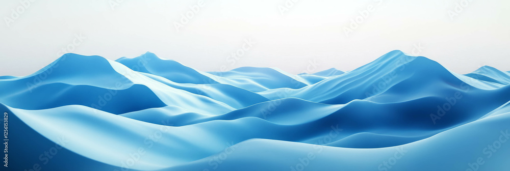 Poster endless snow dunes create striking patterns and shadows beneath a bright sky