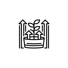 Growth Plant line icon. Universal creative premium symbol. Vector sign icon logo template. Vector illustration
