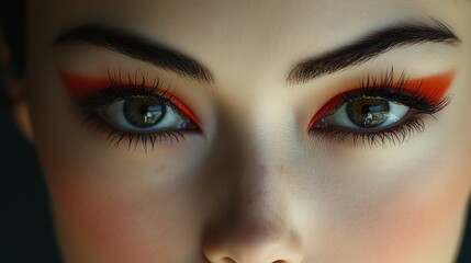 Obraz premium Enchanting red makeup eyes