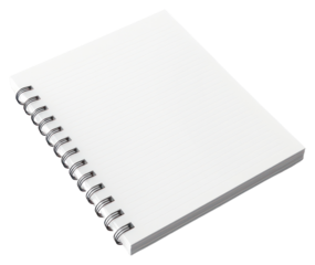 PNG Note pad diary white page.