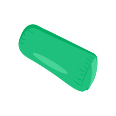 Exercise Pillow, Fitness Flat Vector Illustration Isolated