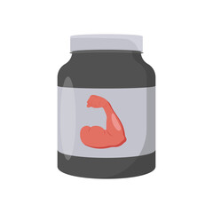Supplements, Fitness Flat Vector Illustration Isolated