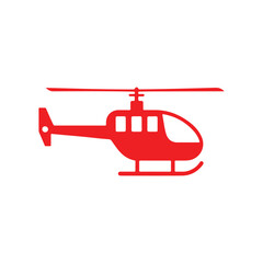 Red helicopter icon vector illustration design.
