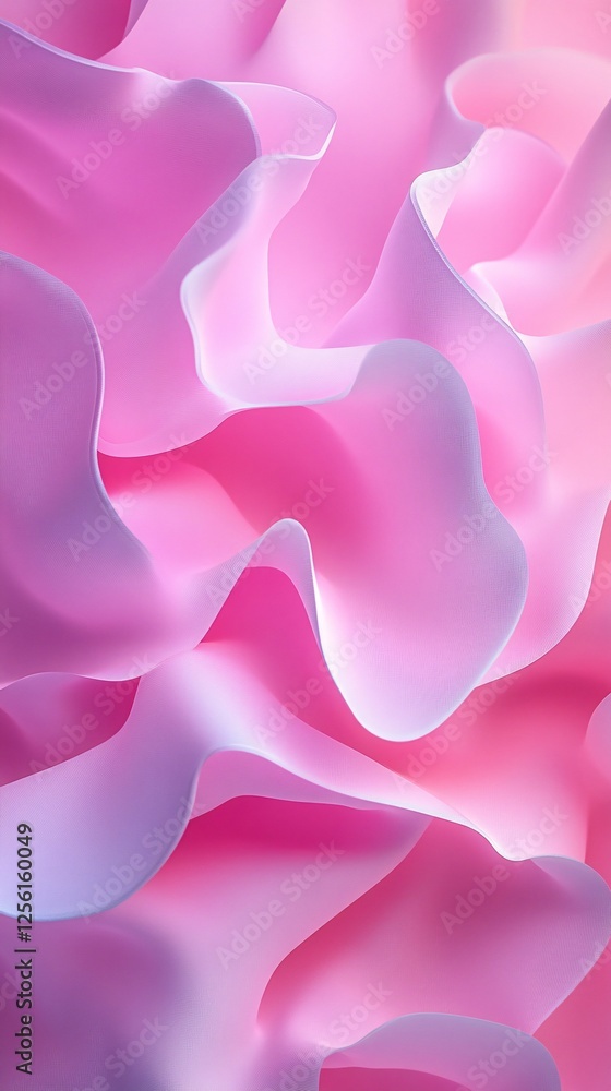 Canvas Prints a mesmerizing abstract of flowing pink and purple waves, creating a soothing and vibrant atmosphere.