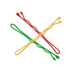 Bobby Pins, Beauty and Spa Vector isolated Illustration