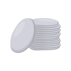 Cotton Discs, Beauty and Spa Vector isolated Illustration