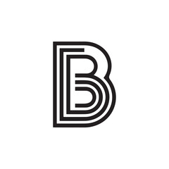 A creative vector logo design with "B" letter.