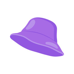 Bucket Hat, Summer Flat Vector Illustration. Isolated