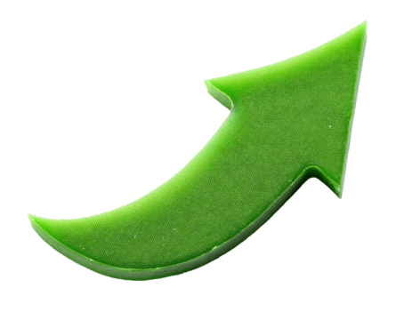 grenn marker arrow isolated on white background, cut out