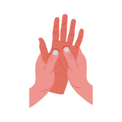 Hand Massage flat vector illustration isolated