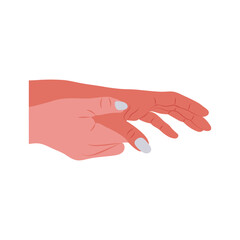 Acupressure flat vector illustration isolated