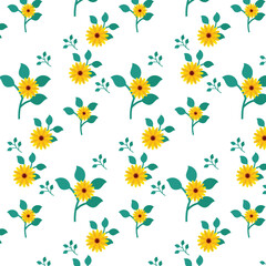 seamless pattern with butterflies and flowers