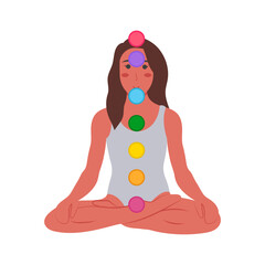 Chakra Alignment flat vector illustration isolated
