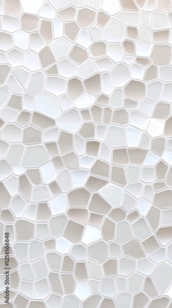 Aufkleber an abstract mosaic pattern featuring a blend of soft whites and subtle grays.