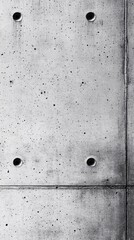 Textured concrete wall with small circular holes, showcasing industrial design elements.