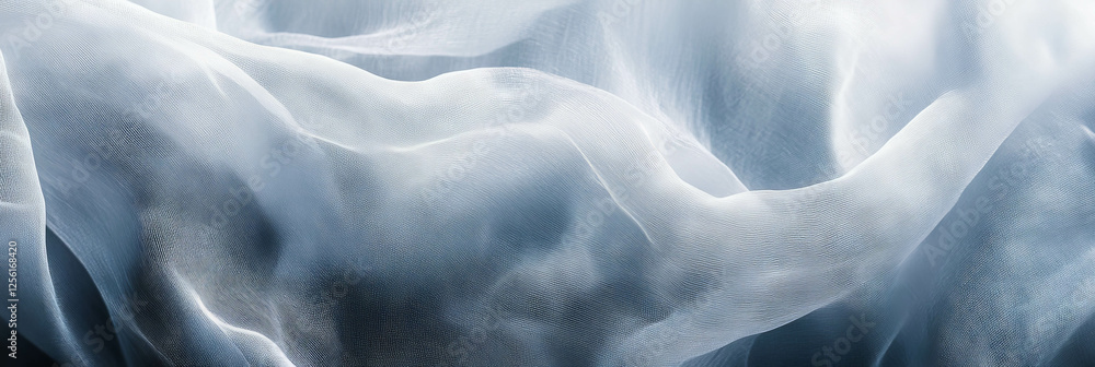 Poster light silver cotton fabric with a delicate texture creating a bright and airy background