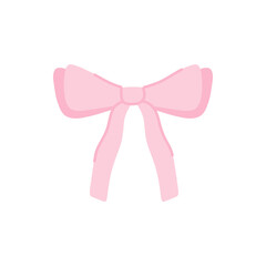 Elegant pink ribbon bow design perfect for festive decorations and gift wrapping