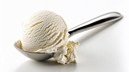 Ice Cream Scoop on an isolated white background, object focused, png, stock image, hd quality